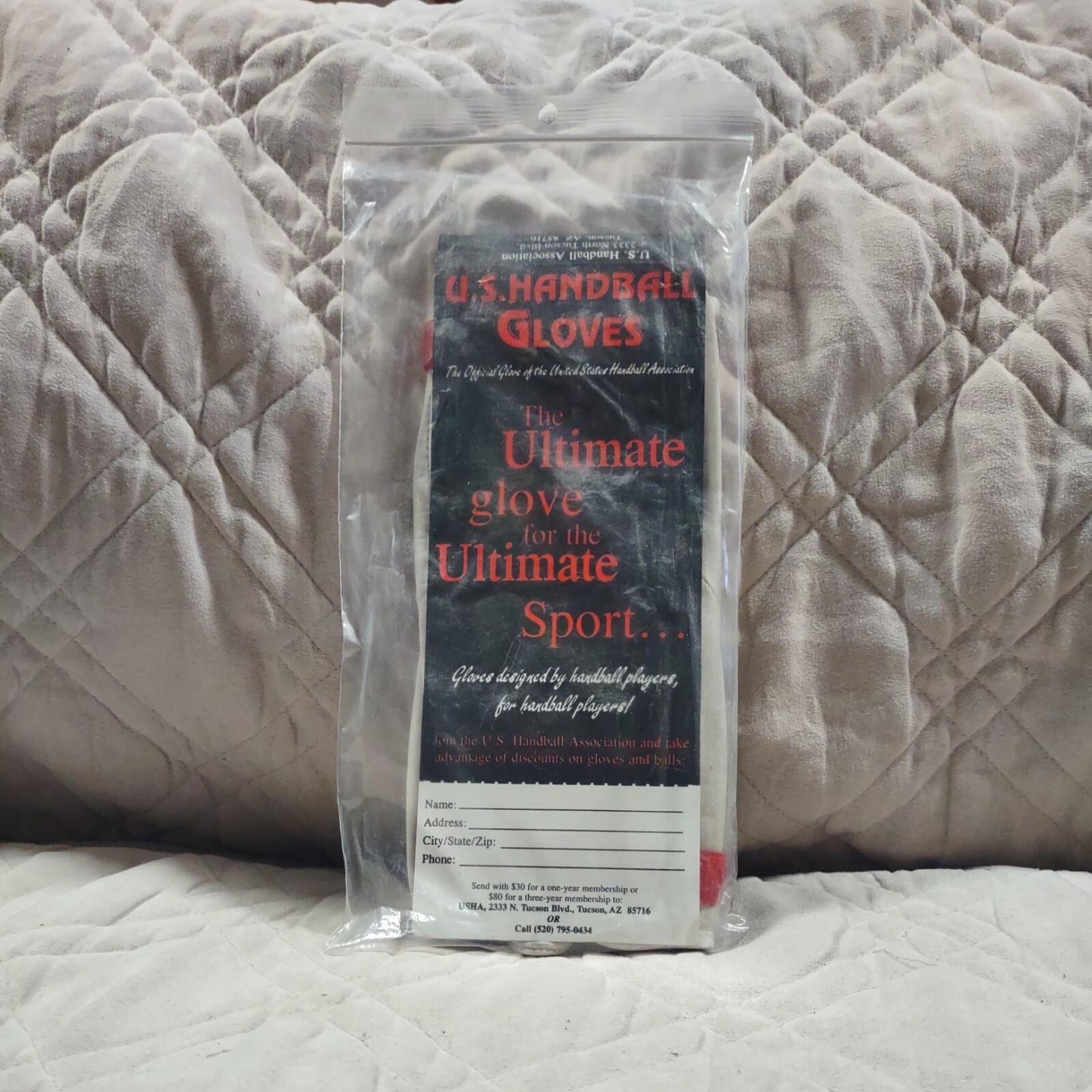 Vintage USHA Handball gloves New NOS Unpadded XXL Deerskin USA Made