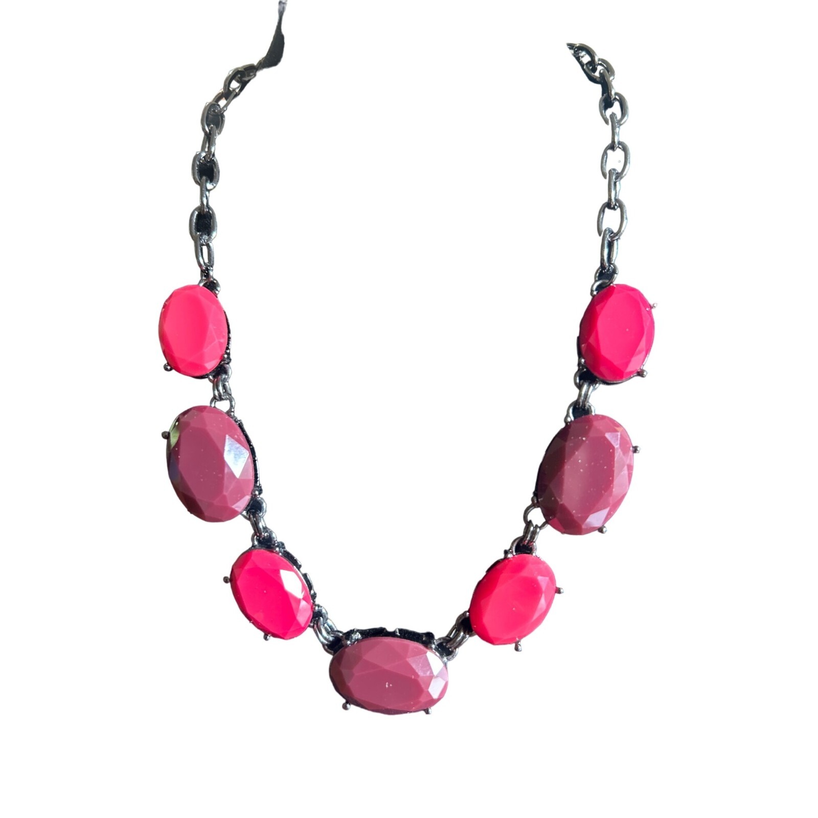 Premier Designs Statement Necklace Bold Pink & Ma… - image 2
