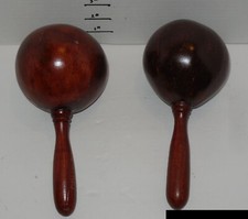 Pair of Handmade maracas Brown Music Shakers