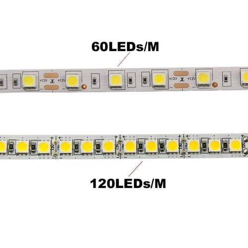 1-5m 5050 LED Strip Light Flexible lights 60/120led Tape lamp RGB White Warm 12V - Picture 1 of 14