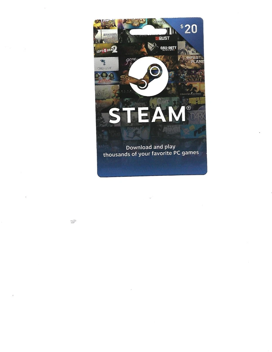 $20 Steam Gift Card, Physical Card, Unscratched From USA | EBay