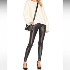Spanx Faux Leather Leggings in Black Size Small