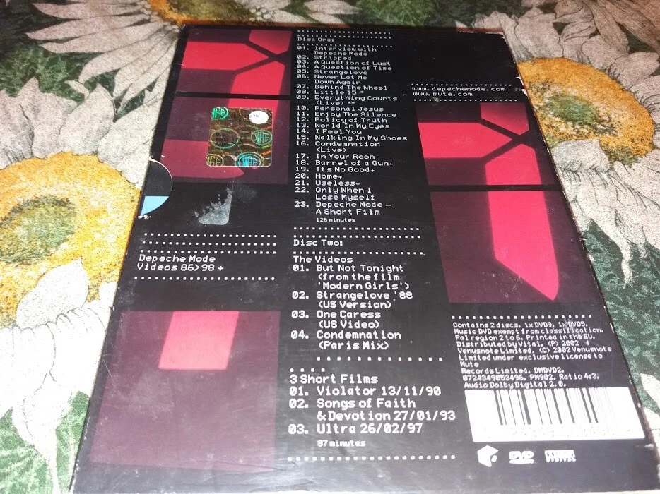 box+(2 DVD) DEPECHE MODE-VIDEOS 86-98 EUR-MUTE 1998/2002 DELUXE EDITION perfetto - Immagine 2 di 4