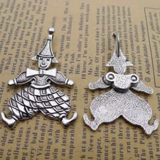10Pcs Clown Charms DIY Jewelry Making Pendant fit Bracelet Necklace