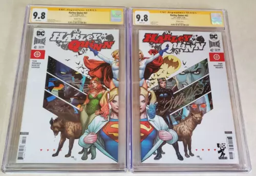 Harley Quinn Issue #41 and #42 Comic. Frank Cho Connecting Variant. Signed. CGC