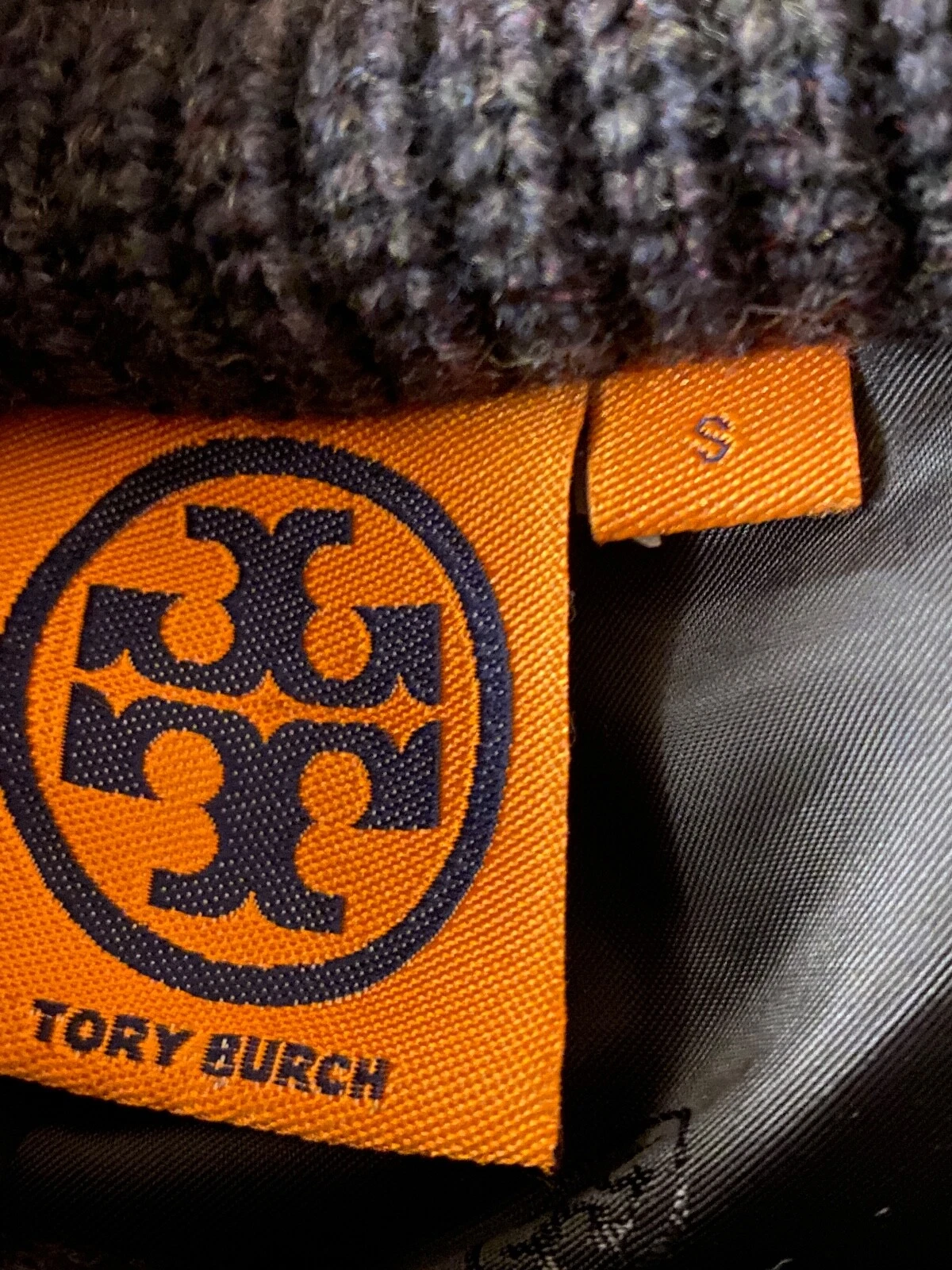 Tory Burch maglione donna lana arazzo felpa tasca anteriore frange top boho S