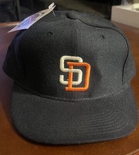 Vintage 90s San Diego Padres Hat New Era Diamond Pro Model Size 7
