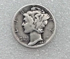 1942 D Winged Liberty Mercury Dime Lower Mintage 90% Silver