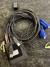 IOGear 2-Ports External USB KVM With Audio Switch Model 'GCS72U' Used