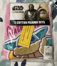   Star Wars The Mandalorian 2 Cotton Pajama Sets Girl  s Size 2T Pink New