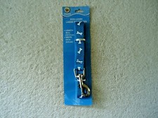 " NWT " Greenbrier Kennel Club 48 Inch Length Blue  White Bones Dog Leash