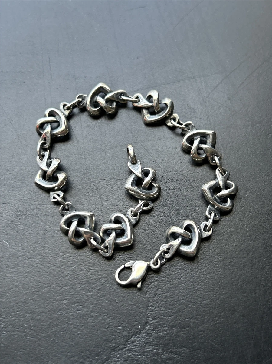 Retired James Avery Sterling Silver 925 Love Heart Link Bracelet Comes in a  JA Pouch and Box Hard to Find - Etsy Denmark