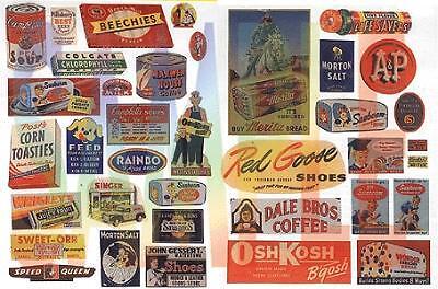 JL Innovative 426 HO Scale 40-50's Vintage Food/Household Signs - Picture 1 of 1