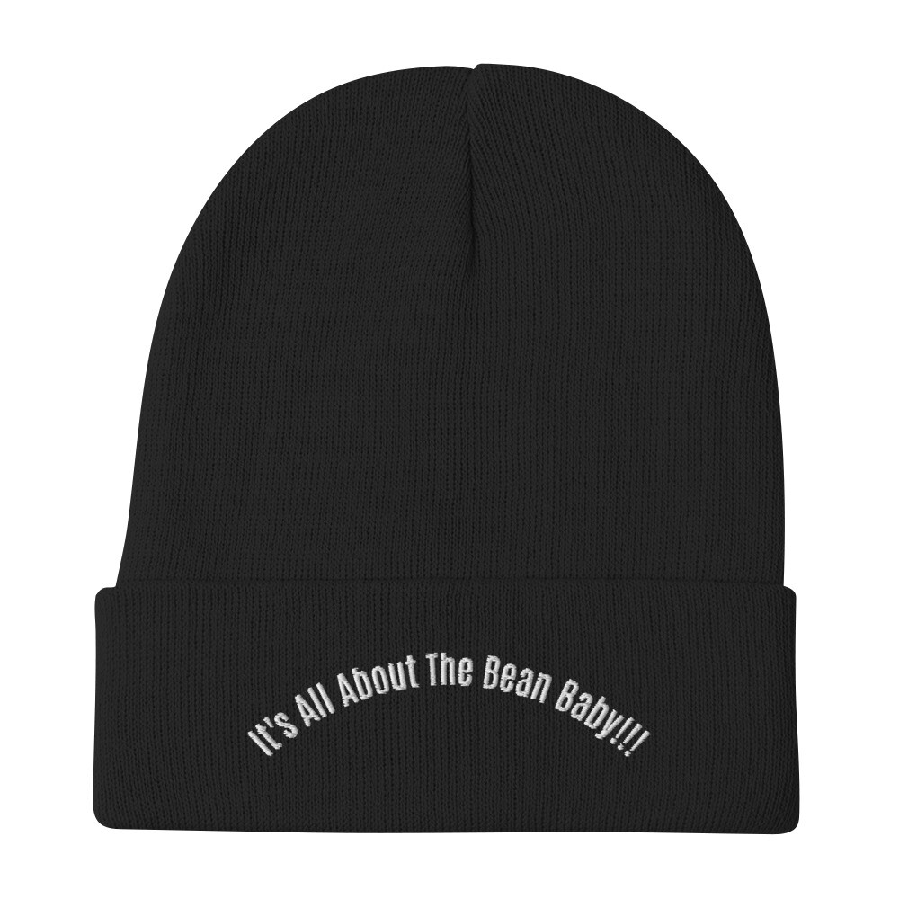Black Embroidered Beanie with Free Shipping-image