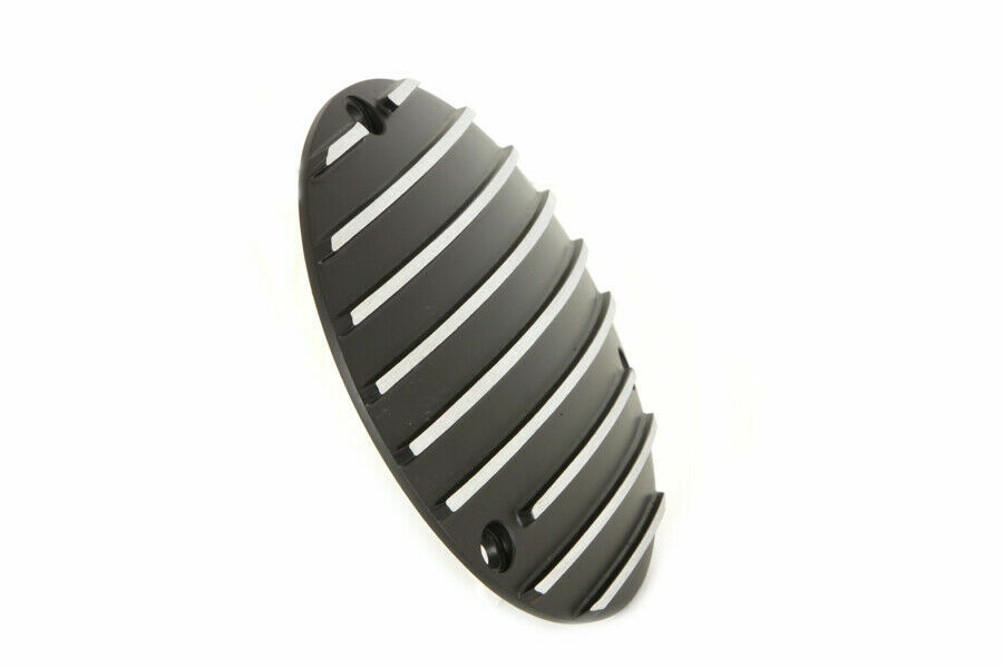 Finned Derby Cover Black for Harley Davidson by V-Twin | eBay