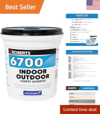 1 Gallon Non-Flammable Indoor/Outdoor Carpet Adhesive with Microban Protection