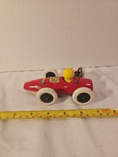 Rare Vintage Wood Toy BRIO Race Car Made in SWEDEN Original stickers on toy