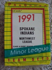 1991 SPOKANE INDIANS MINOR LEAGUE TEAM SET PRO CARDS SAN DIEGO PADRES