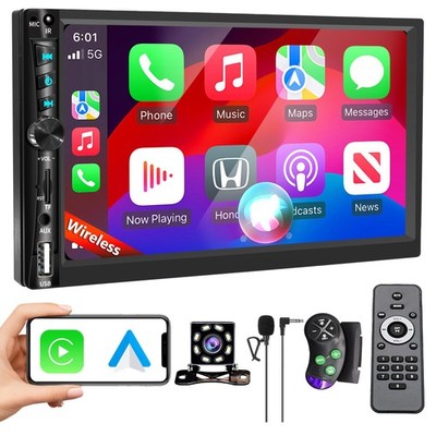 Upgrade Wireless 7'' Double Din Car Stereo Apple CarPlay Android Auto 178 * 10...