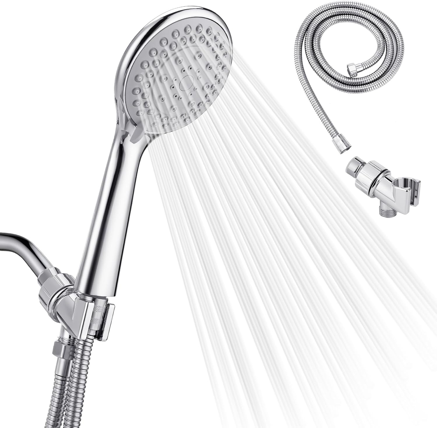 With 4.7 Ft Stainless Steel Hose Attachment