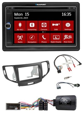 Blaupunkt 2DIN USB DAB Lenkrad Bluetooth TMC Navigation für Honda Accord 2008-20