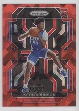 2021-22 Panini Prizm Red Ice Prizm Keon Johnson #326 0uh2