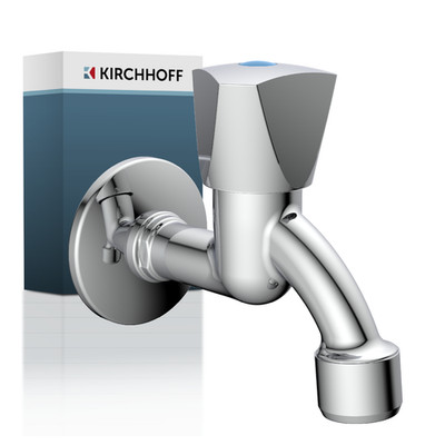 KIRCHHOFF Auslaufventil mit Haubengriff | Chrom | 1/2'' x M22 | Messing