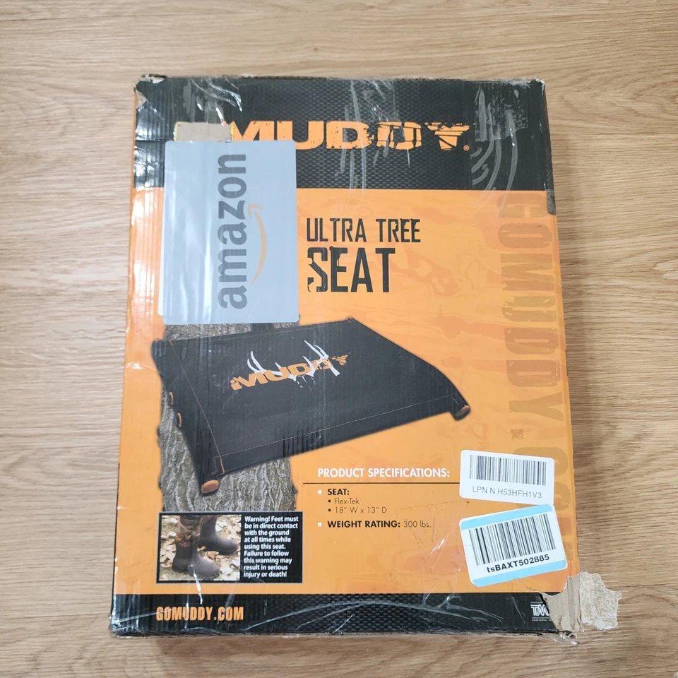 Muddy Ultra Tree Seat Comfortable Deer Hunting Stand Chair Holds 300 Pounds - Image 3 of 4
