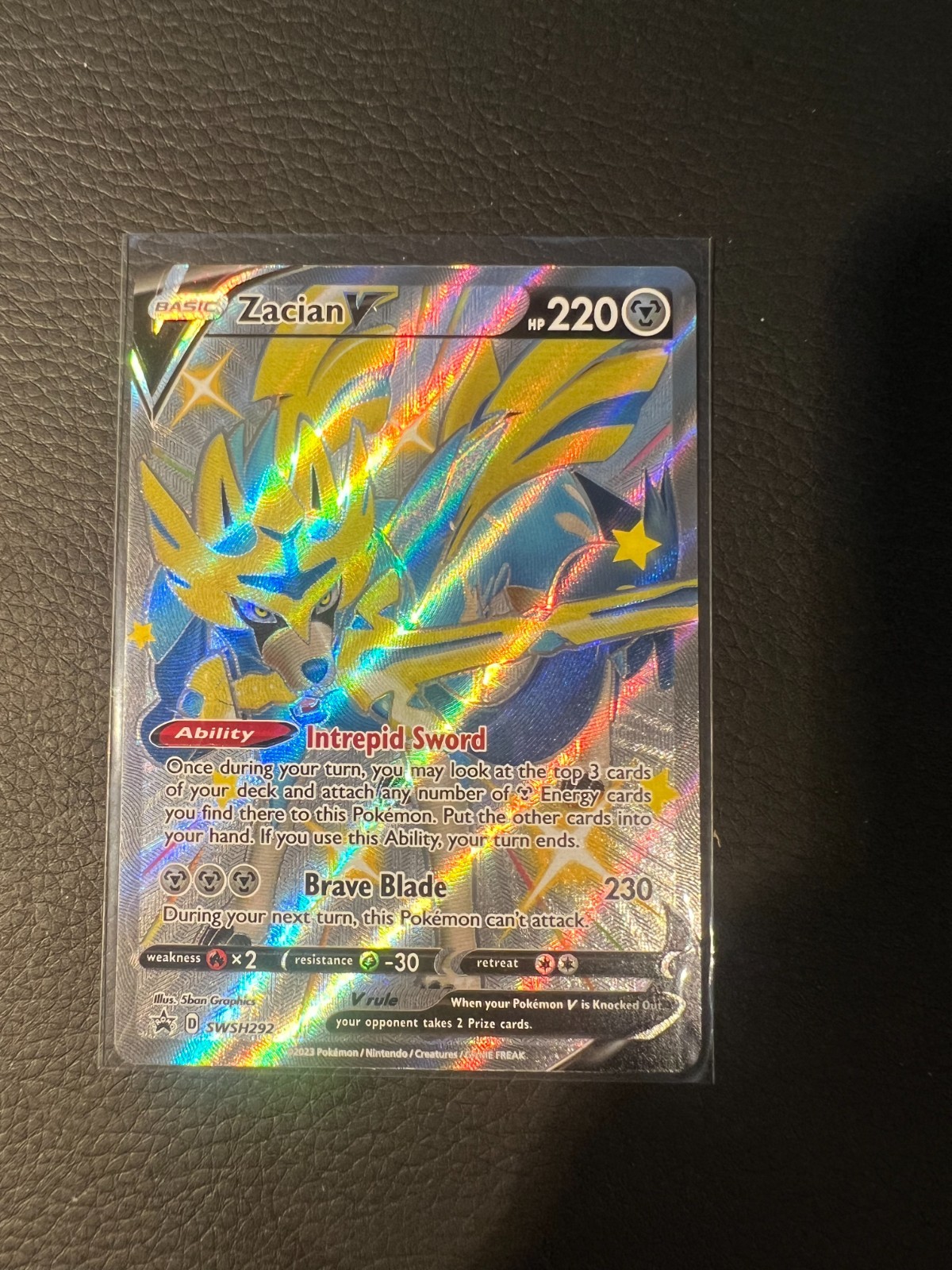 Zacian V SWSH292 Black Star Promo Near Mint NM - Pokémon TCG - Sword & Shield