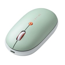 Thin, Quiet, Rechargeable Bluetooth Mouse with Type-C, Blue-Green, 400-MABT178BL