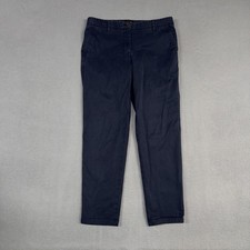 Talbots Pants Women  s 6 Blue Relaxed Chino Straight Flat Front Cotton Blend