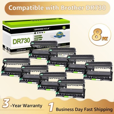 8PK Compatible for Brother DR730 Drum Unit Work with HL-L2390DW HL-L2395DW