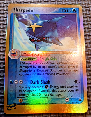 2003 Pokemon Ruby & Sapphire #22 Sharpedo Reverse Holo LP+/NM