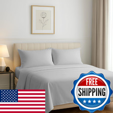 Carressa Linen 100 Egyptian Cotton King Size Sheets Set - Luxury 1200 Series