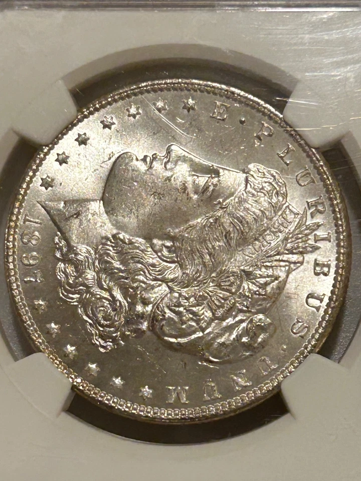 Dólar de plata Morgan 1897 P NGC MS64 CAC verde mejor fecha/tono reverso Foto 4 de 4