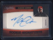 Marcus Cannon RC Auto on Ball Leather 2011 Timeless Treasures #186 Relic 485/490