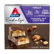Caramel and Nut Chewy Chocolate Candy Bars 1.2 oz 5 Pack