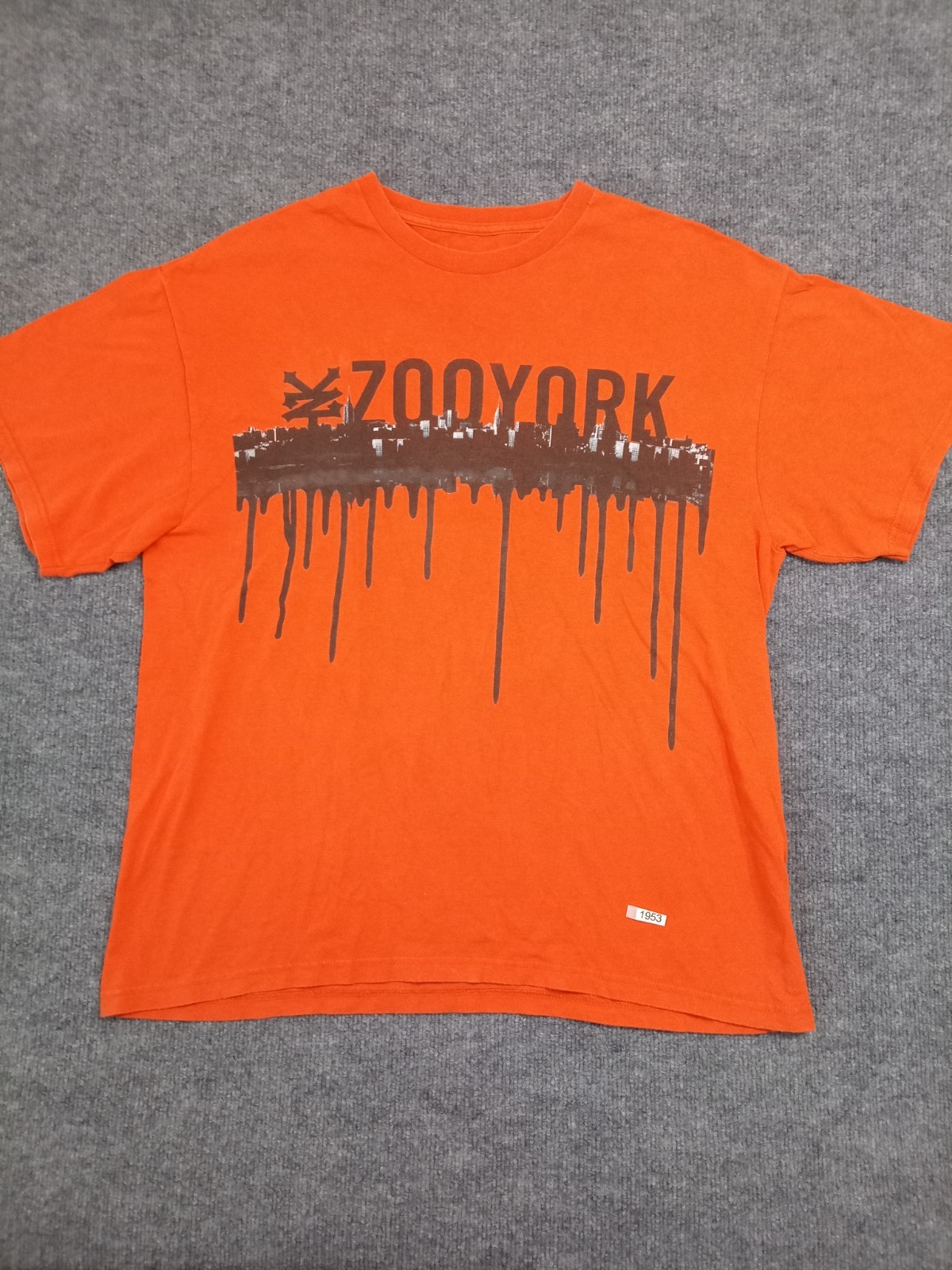 Zoo York Graphic T Shirt Men’s XL Orange Drip City Skate Streetwear Tee