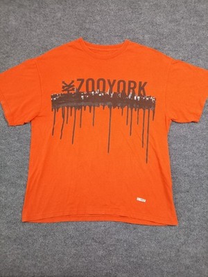 Zoo York Graphic T Shirt Men s XL Orange Drip City Skate Streetwear Tee