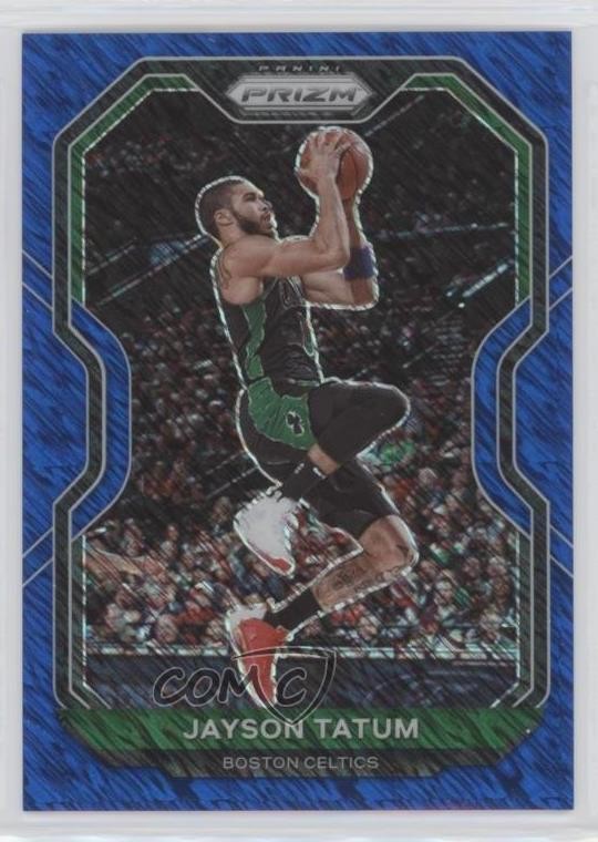 2020-21 Panini Prizm Blue Shimmer Prizm 22/35 Jayson Tatum #119 0s6z