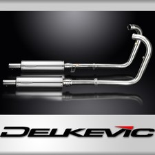 Silenziatori tondi inox Kawasaki W650 99-06 W800 11-16 scarico completo 2-2 350 mm