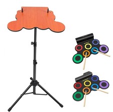 Drum Pad Stand Adjustable for 7 Pad Roll-up Electronic Drum Set Stand Only 