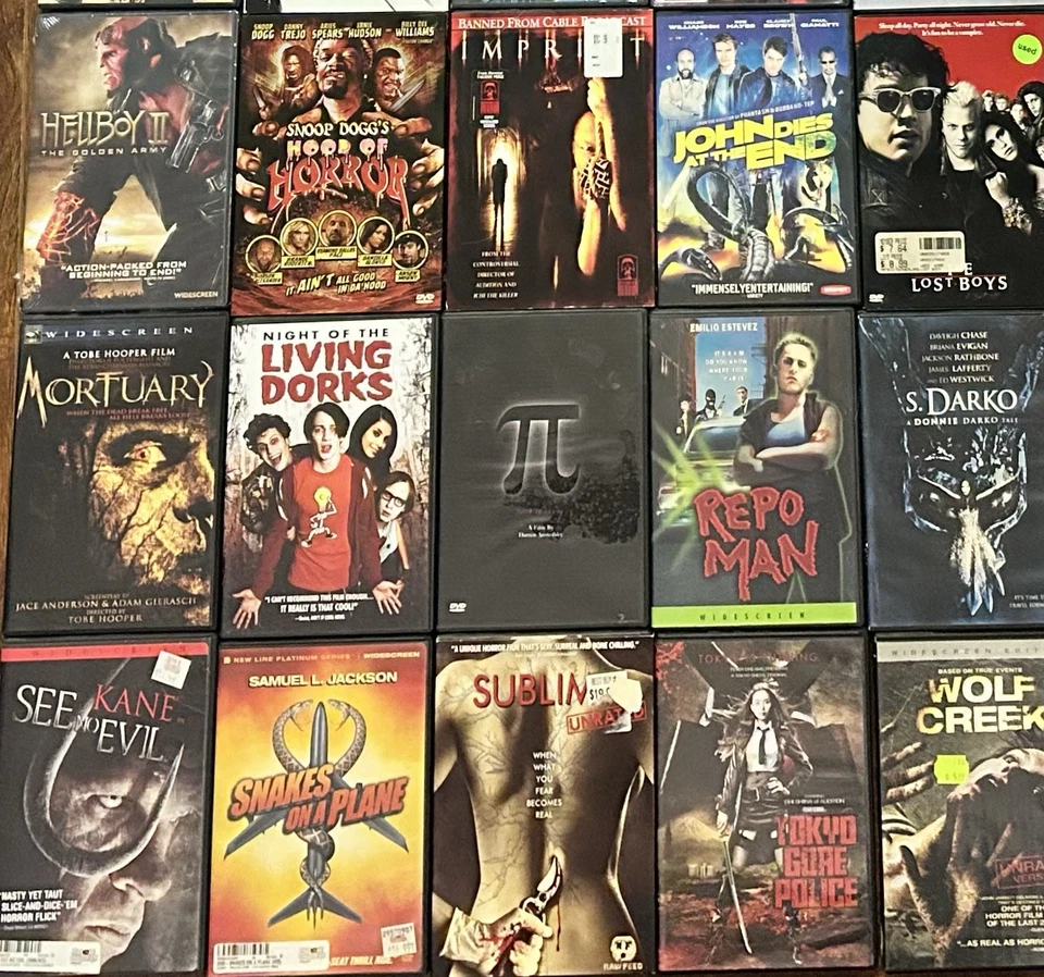 Лот из 25 фильмов ужасов DVD Creatures Slashers Supernatural Grindhouse редкая B - Изображение 3 из 3