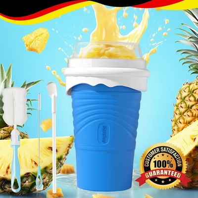 Slushy Cup Maker Squeeze Frozen Magic Cup 500ml Gefrorene Tasse Strohhalmlöffel