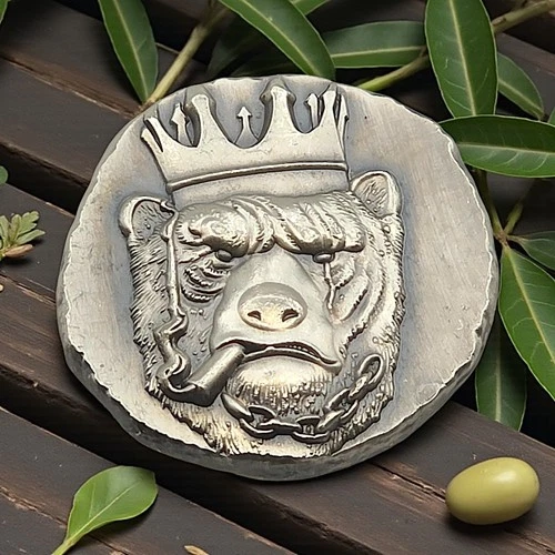Black Hand Bullion - “Throne of the Forest” - 1/2 ozt .999 Antiqued Silver #38