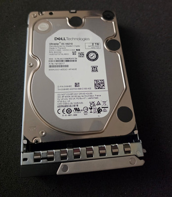 DELL ULTRASTAR 2TB 7.2K RPM SATA HUS722T2TALA600 0 Hours with Caddy