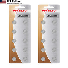 Tenergy 1.5 Volt Battery LR44, Button Cell ag13/LR44 Batteries 20 Count