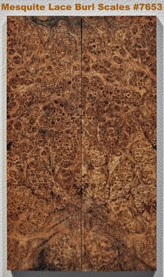 Absolutely Stunning Stabilized Mesquite Lace Burl scales 7653, 6 11/16 x 2 x 3/8