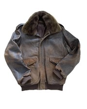 Mac Douglas Vintage Mens Brown Leather Jacket...
