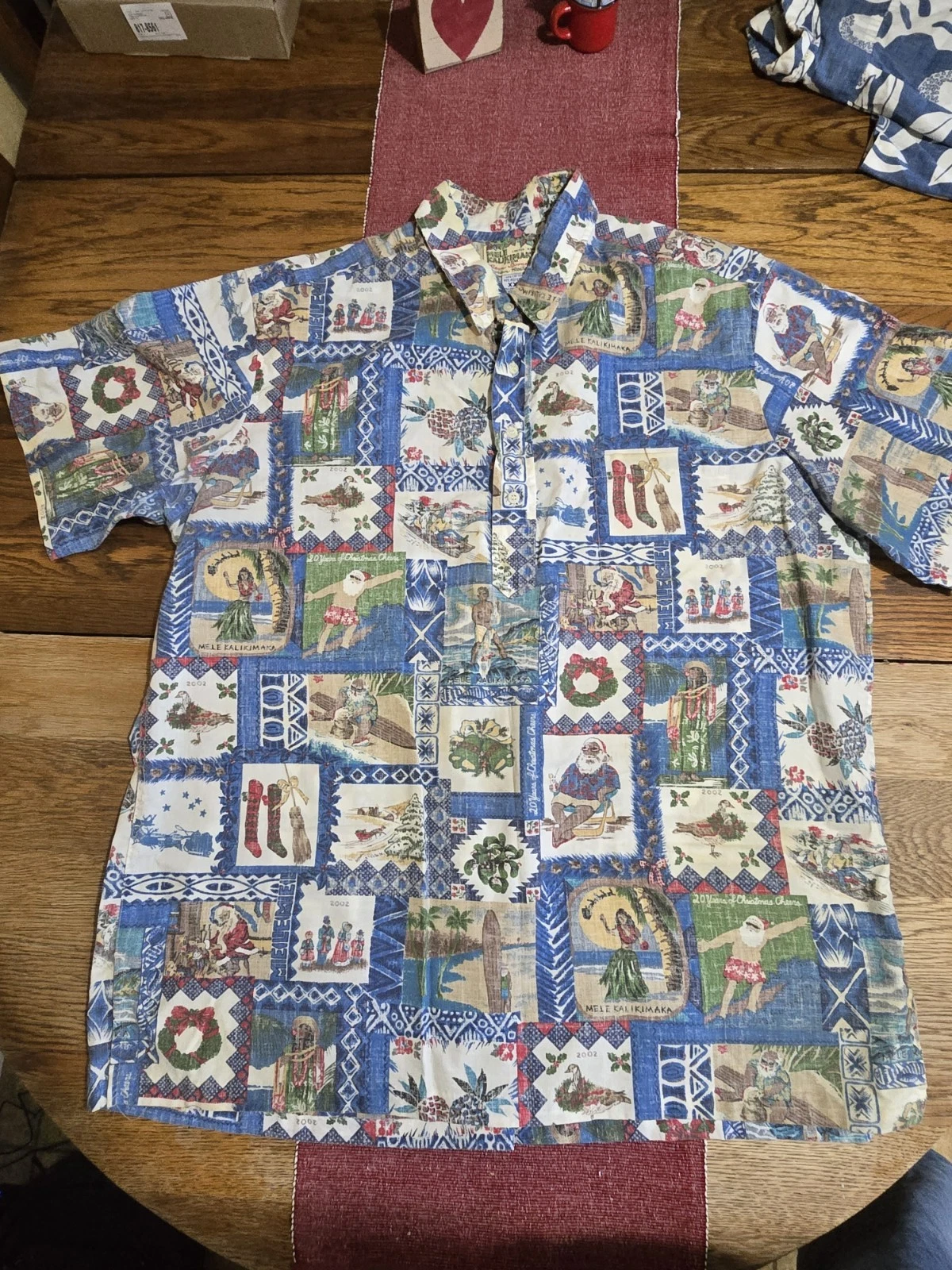 Reyn Spooner Mele Kalikimaka Hawaiian Shirt Aloha Mens XXL Pullover 2002 Rare